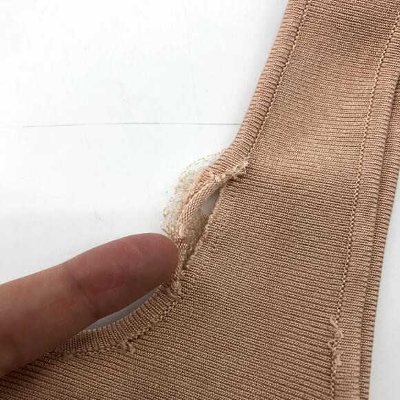 Herve Leger Cropped Bandage Top S Square Neck Sleeveless Stretch Back Zip - Picture 5 of 5